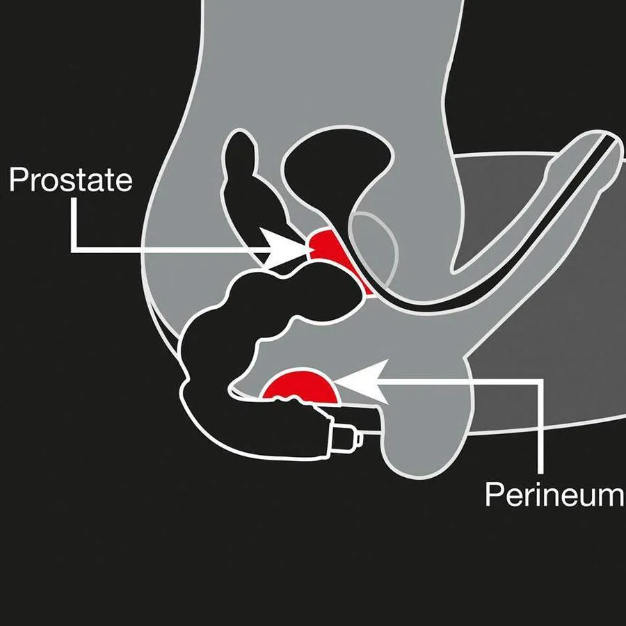 Rocks Off Big Boy Vibrating Black Prostate Massager & Perineum Stimulator