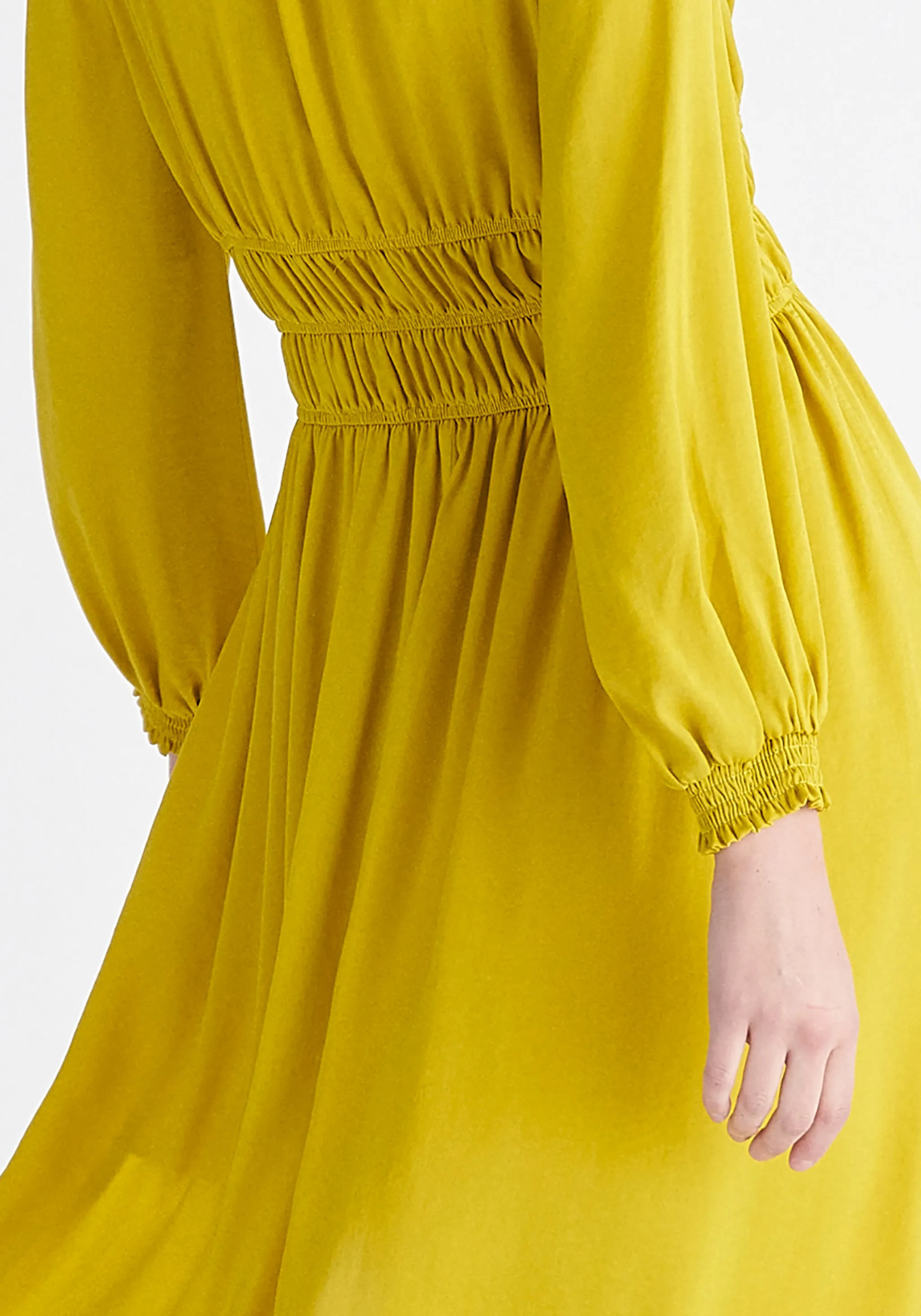 Ruched Waist Midi Dress