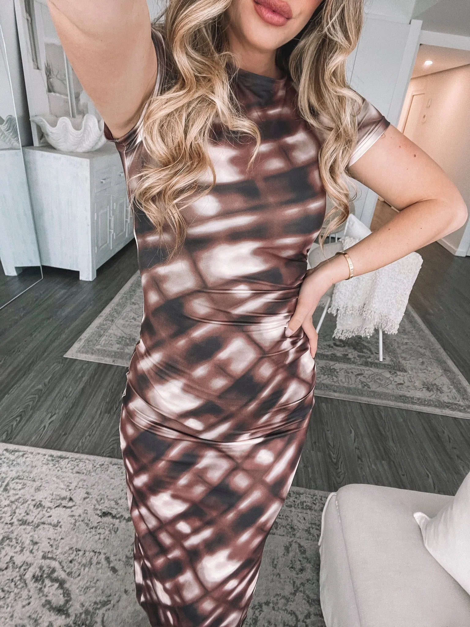 Sadira Dress - Brown Print