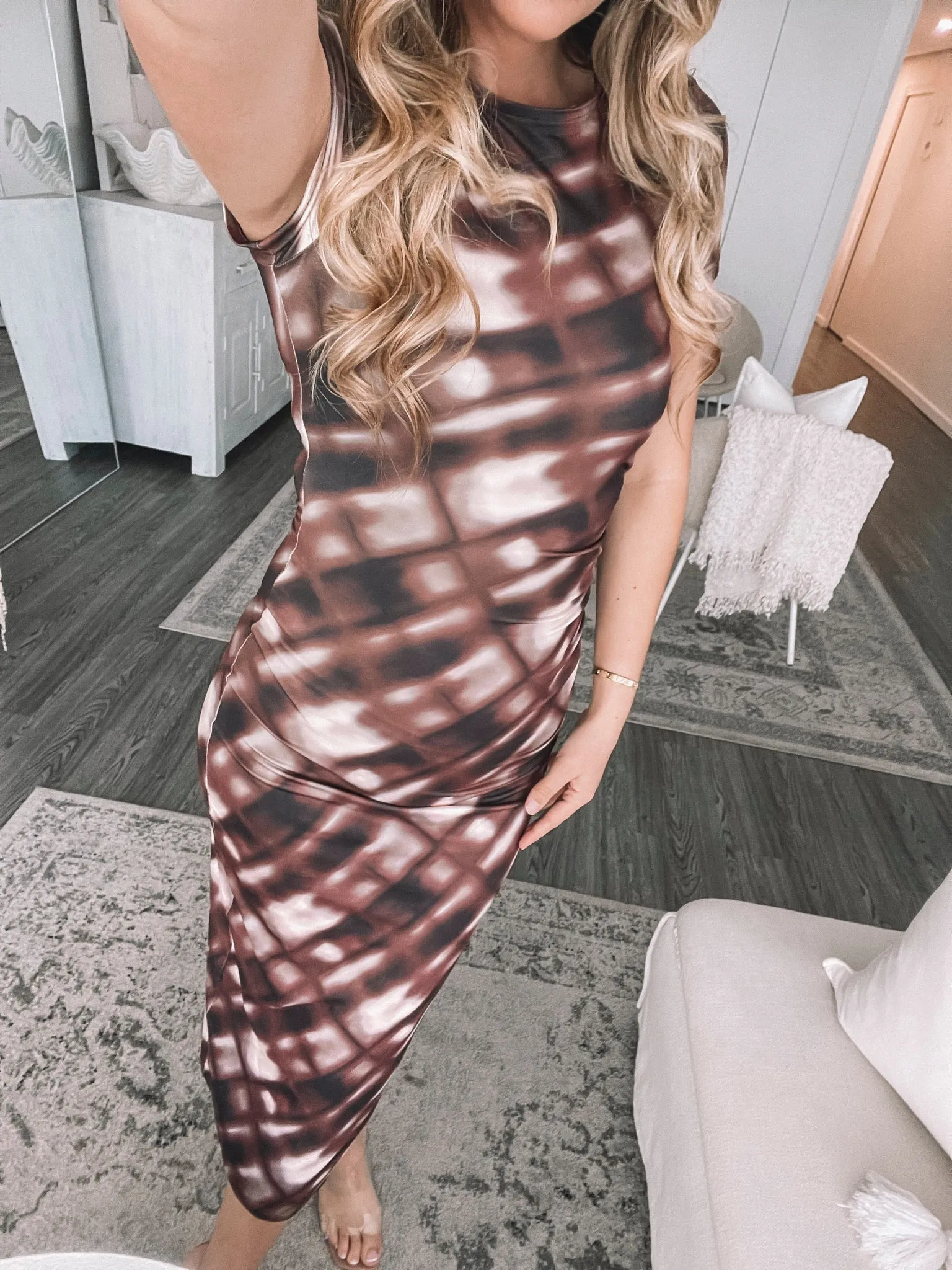 Sadira Dress - Brown Print