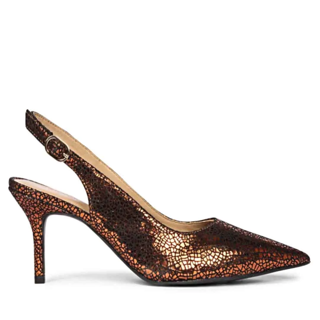 Saint Callie Metallic Bronze Leather Pumps