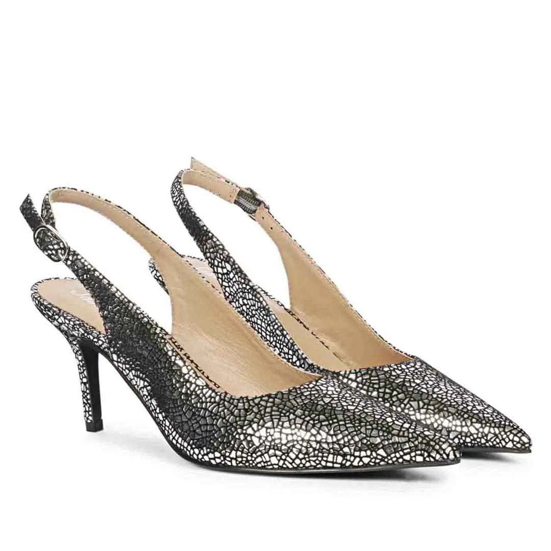 Saint Mallory Silver Metallic Leather Pumps