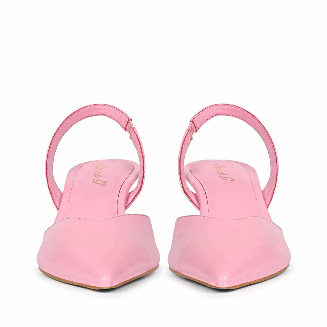 Saint Nanette Blushy Pink Leather Pumps