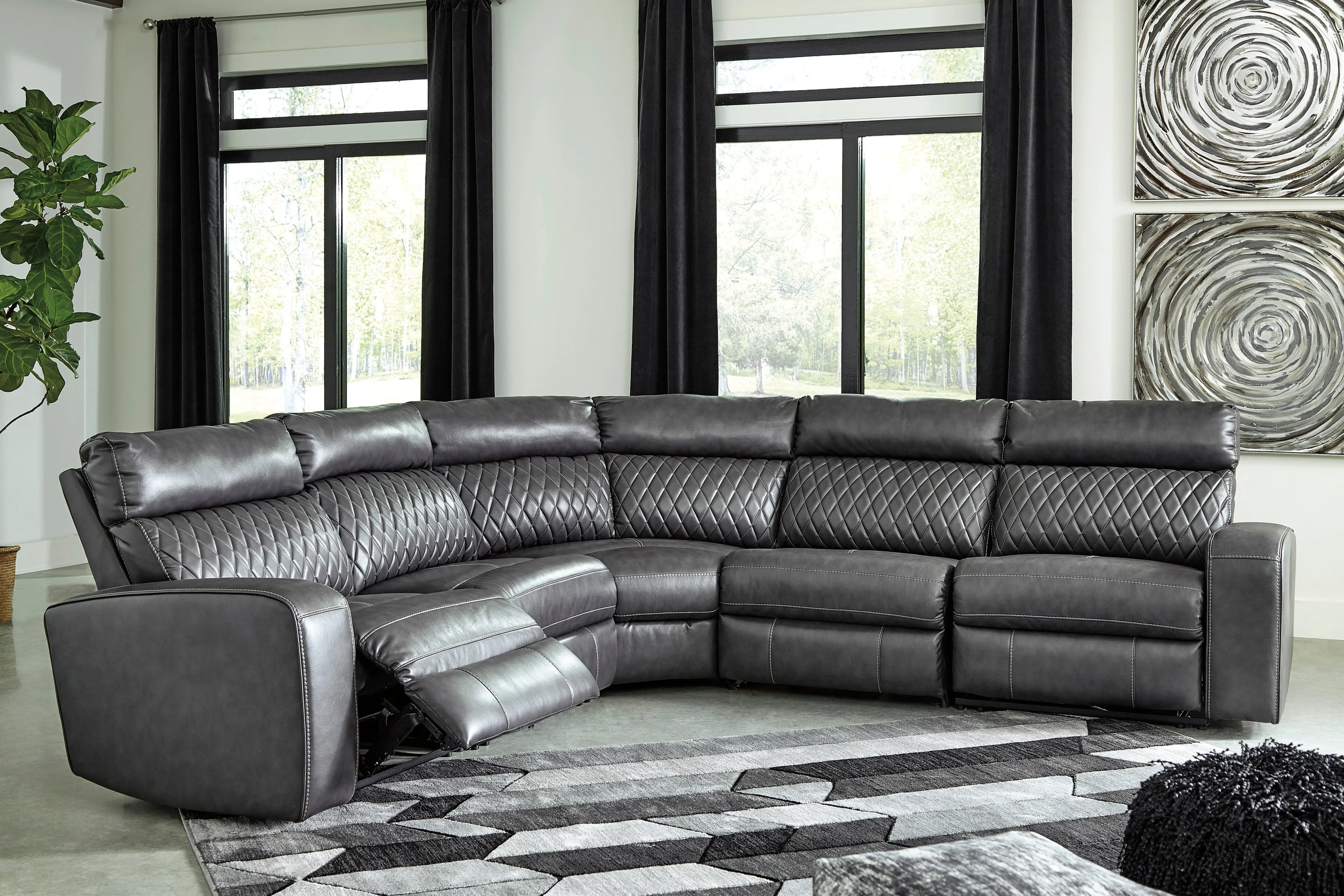 Samperstone Gray LAF Power Reclining Sectional