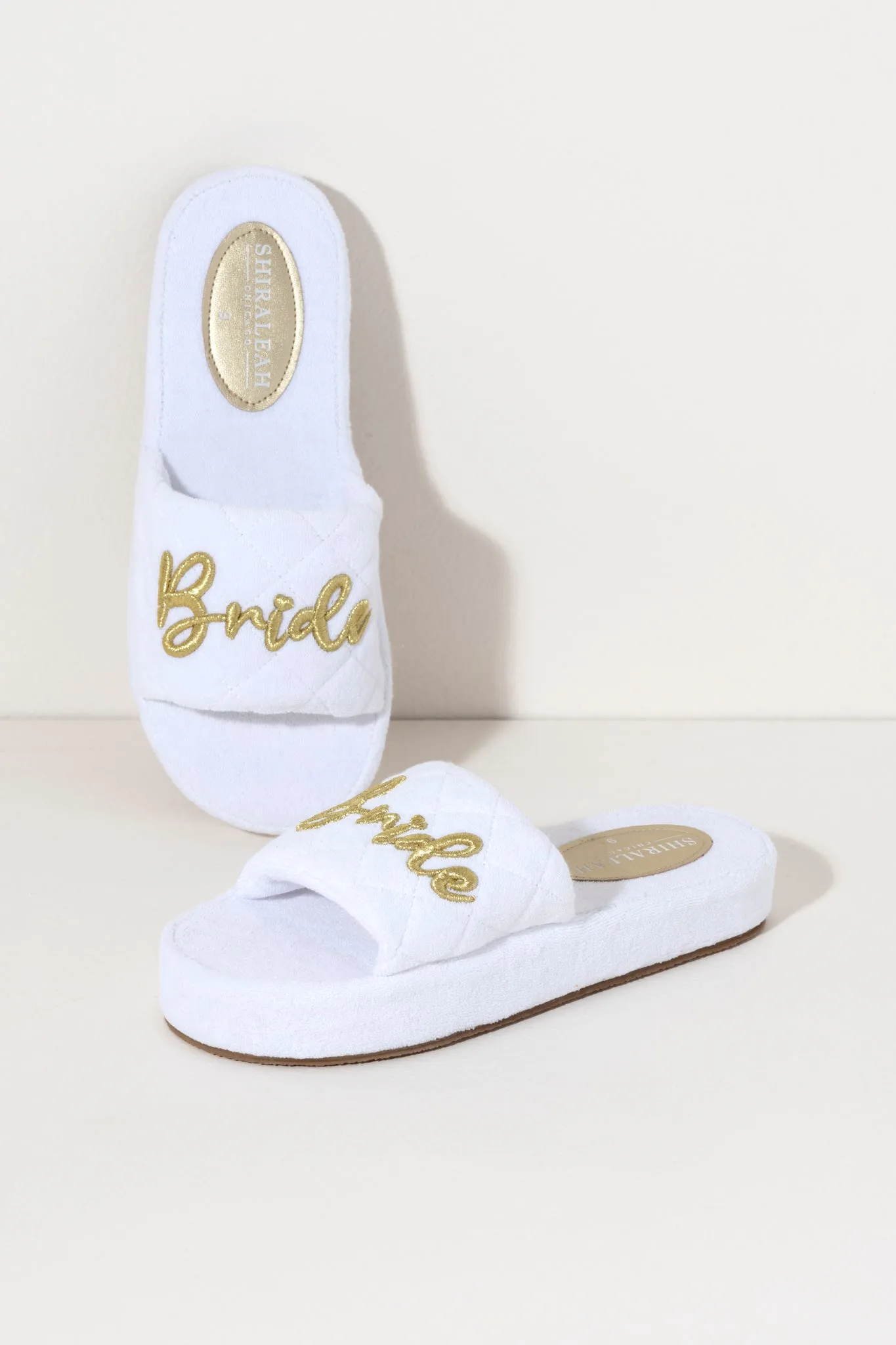 Shiraleah Terry "Bride" Pool Slides, White - FINAL SALE ONLY