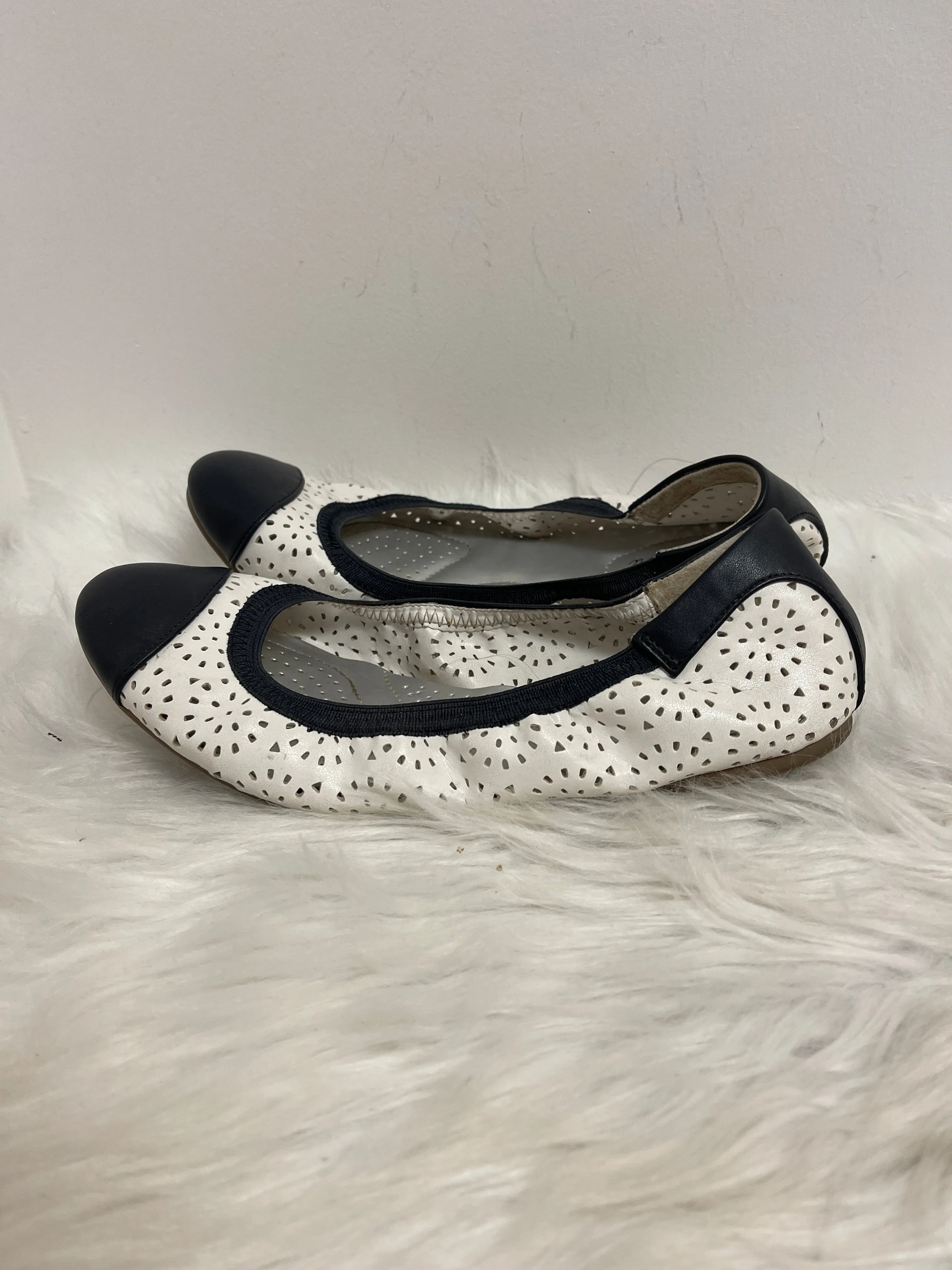 Shoes Flats By Dexflex In Blue & White, Size: 8