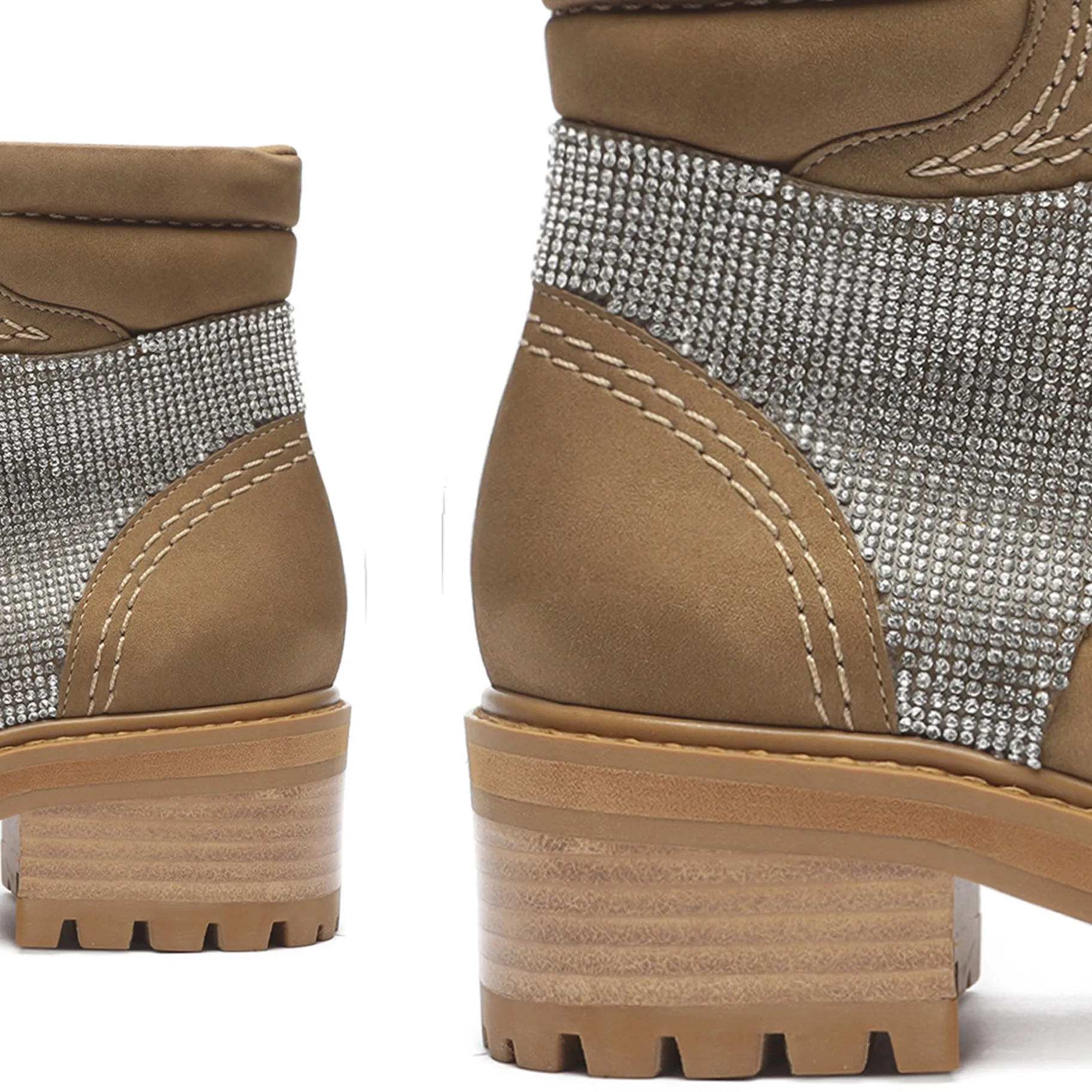 Silvetty Nubuck & Rhinestones Bootie