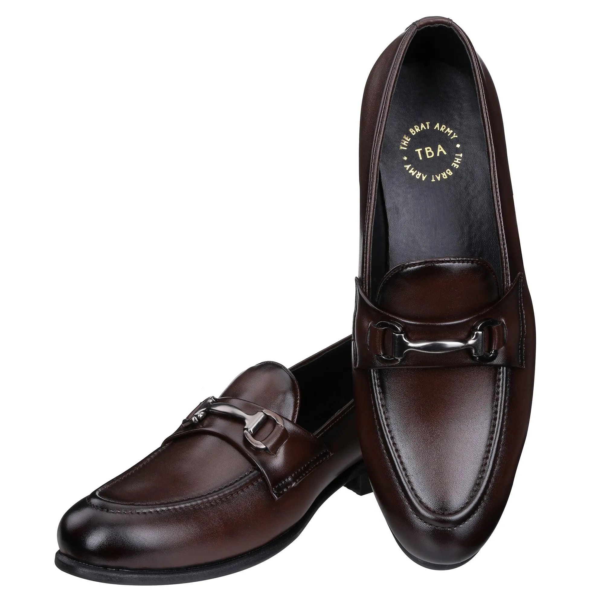 St.James Brown Buckle Loafers