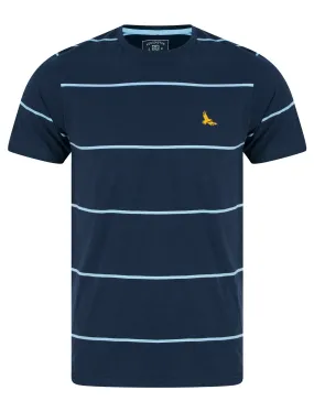 Stones Striped Cotton Jersey T-Shirt in Blue Bell - Kensington Eastside