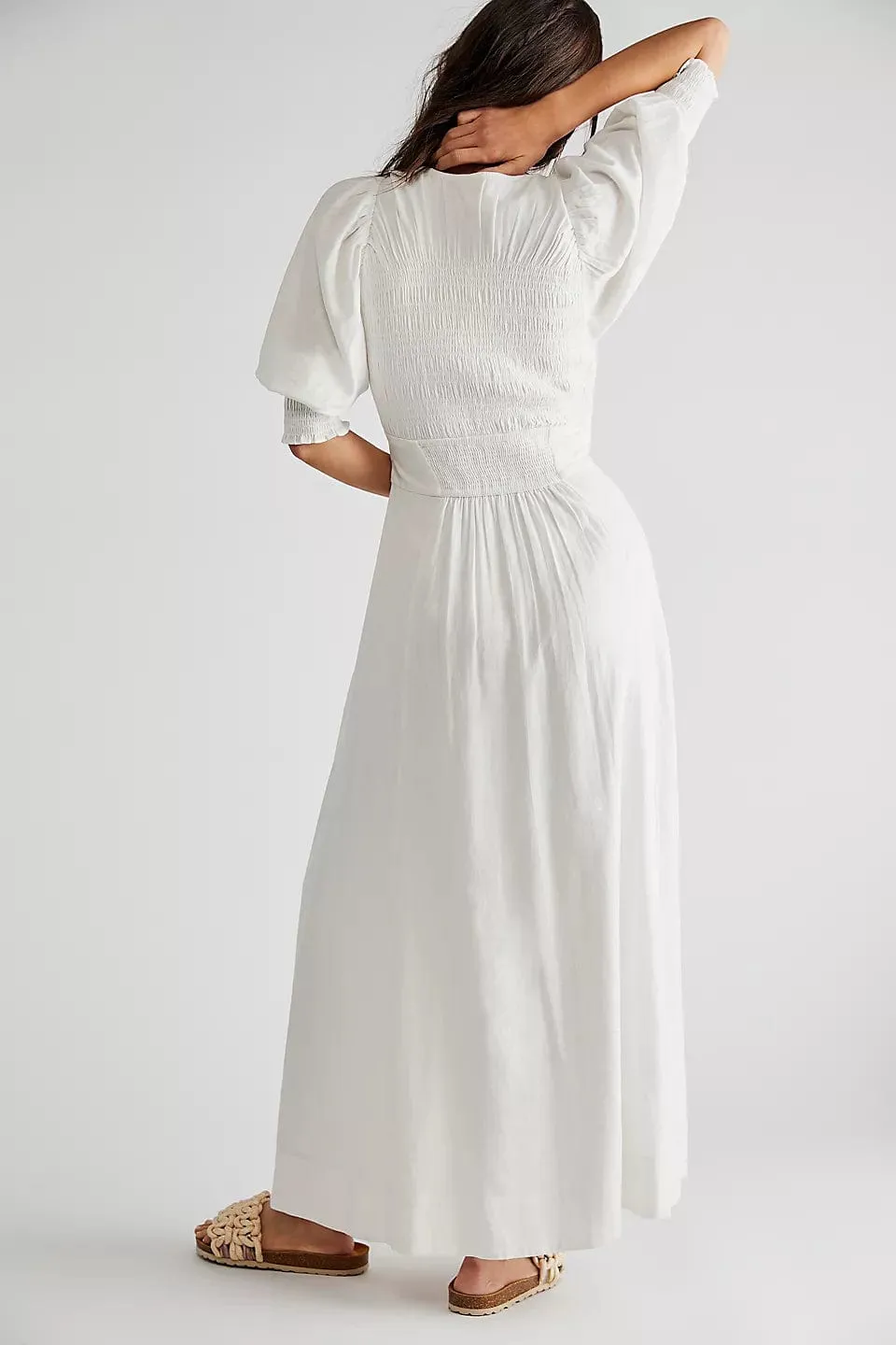 String of Hearts Maxi Dress Bright White