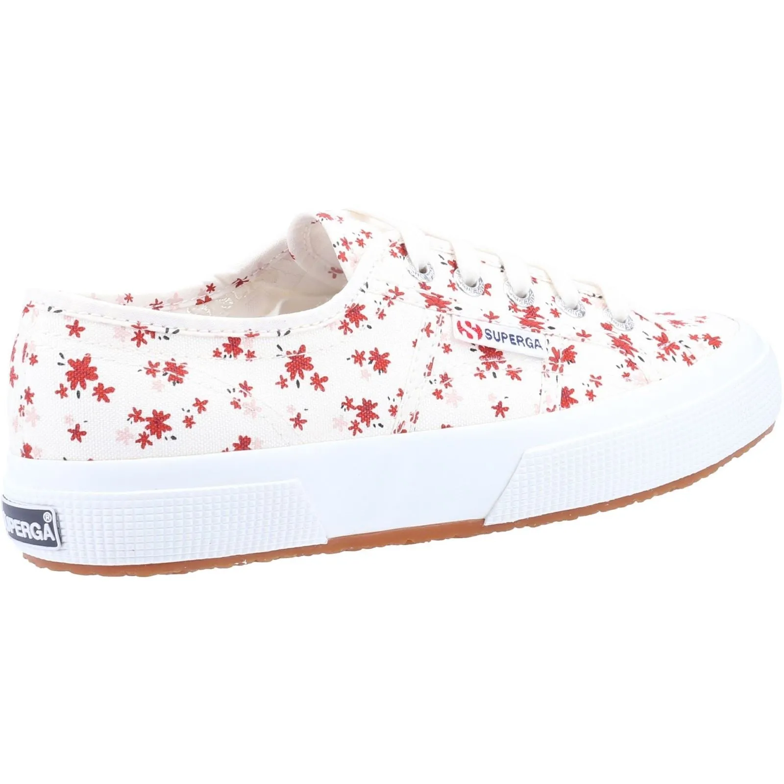 Superga 2750 Print 100% Cotton Women's White/Red Trainers