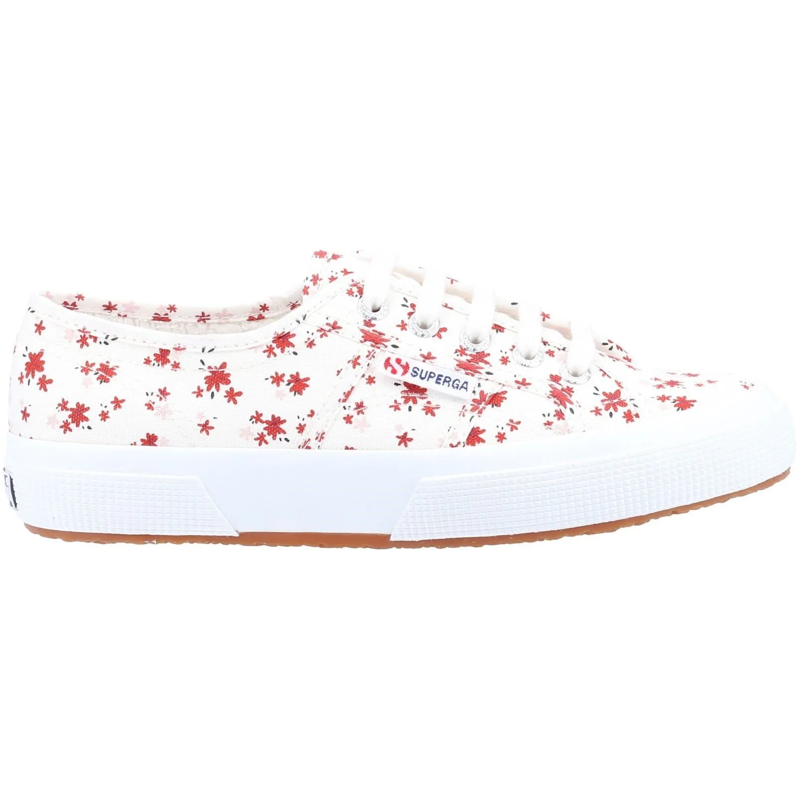 Superga 2750 Print 100% Cotton Women's White/Red Trainers