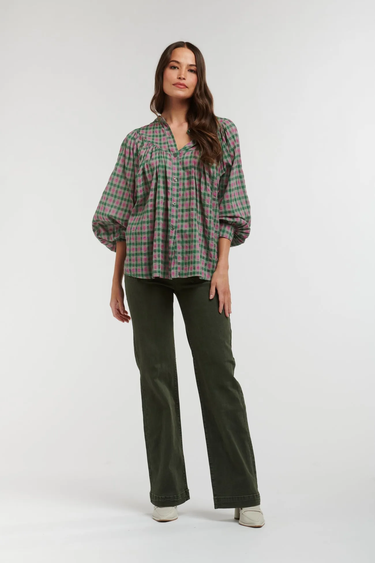 Sybil Shirt - Green Check