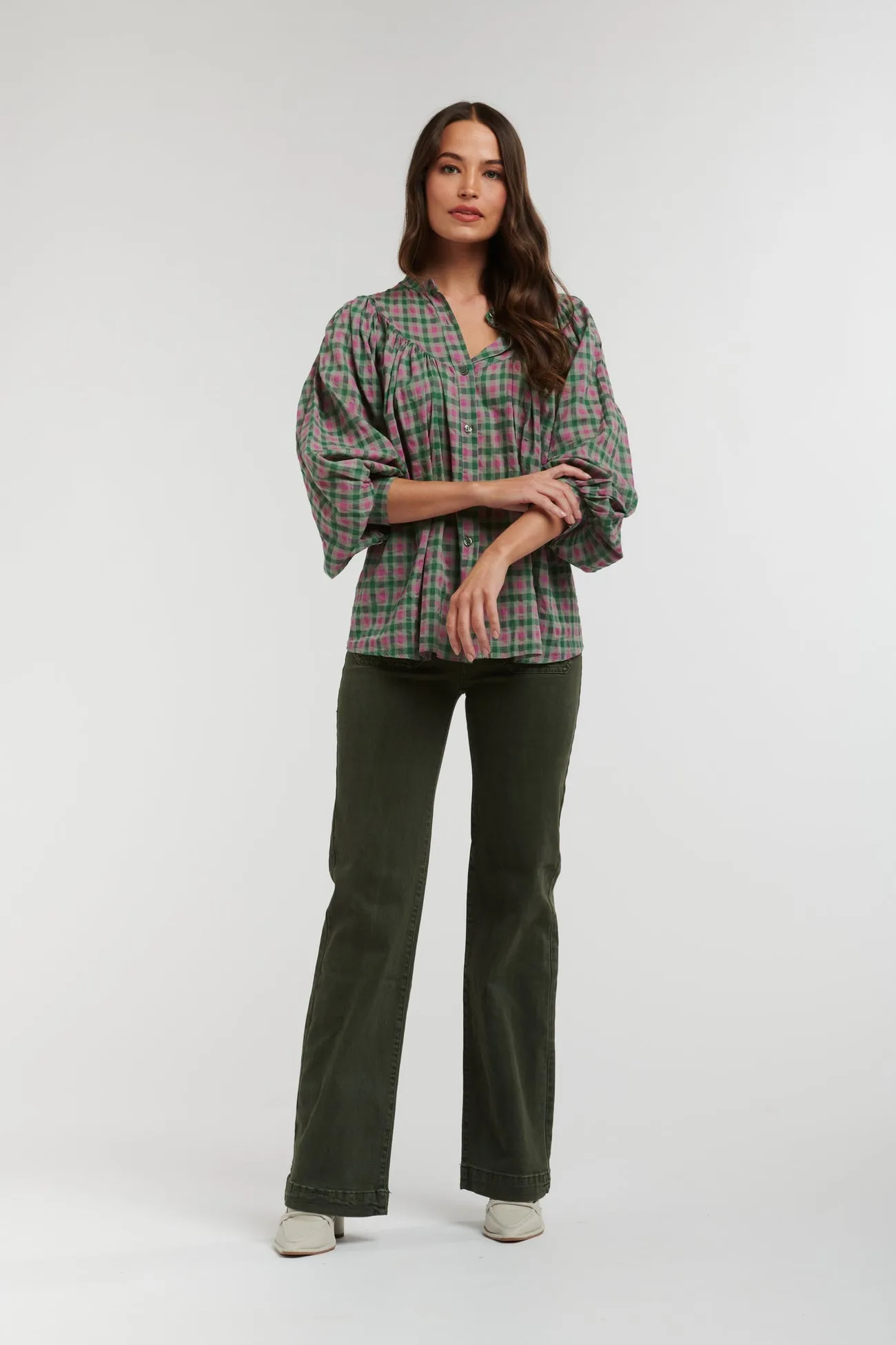 Sybil Shirt - Green Check