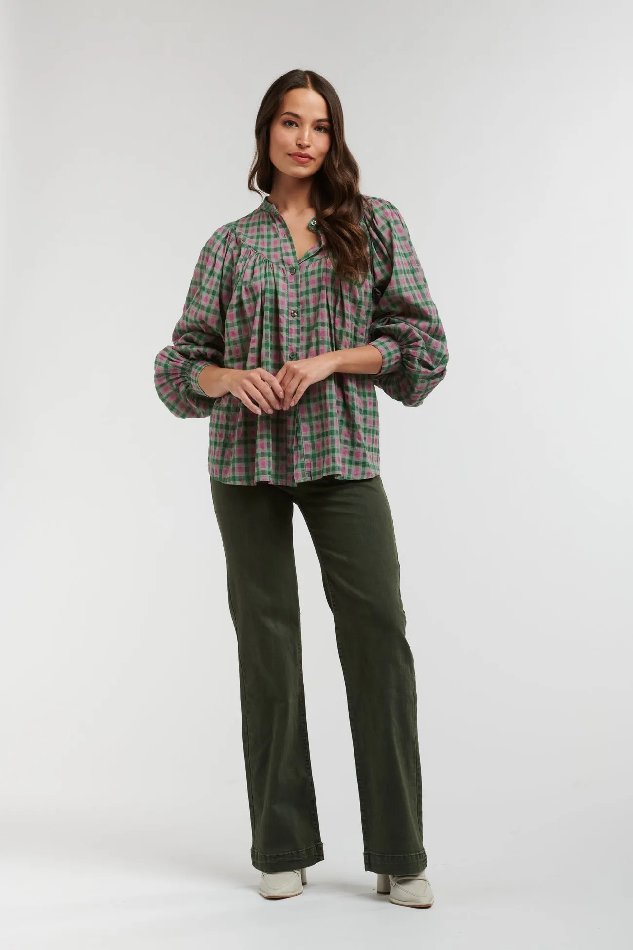 Sybil Shirt - Green Check