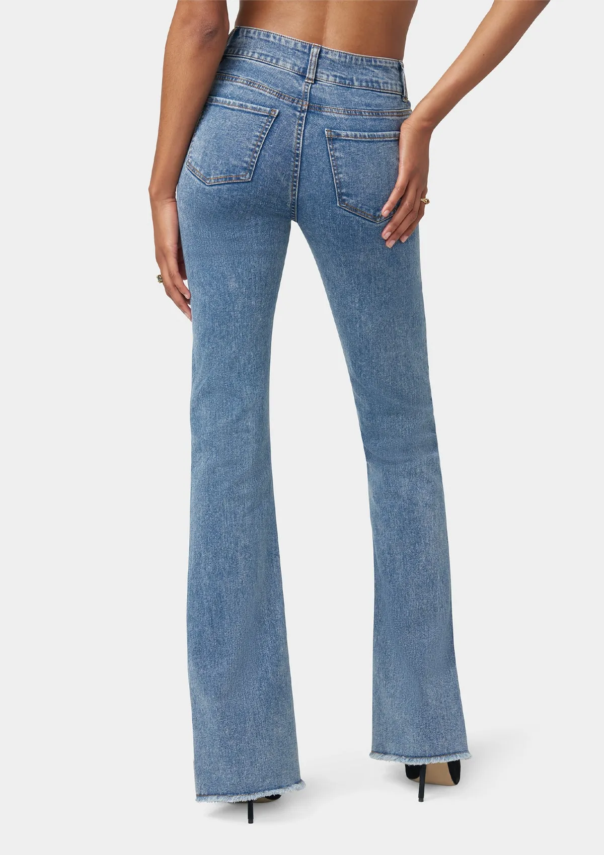 Tall Olivia Flare Jeans With Slit