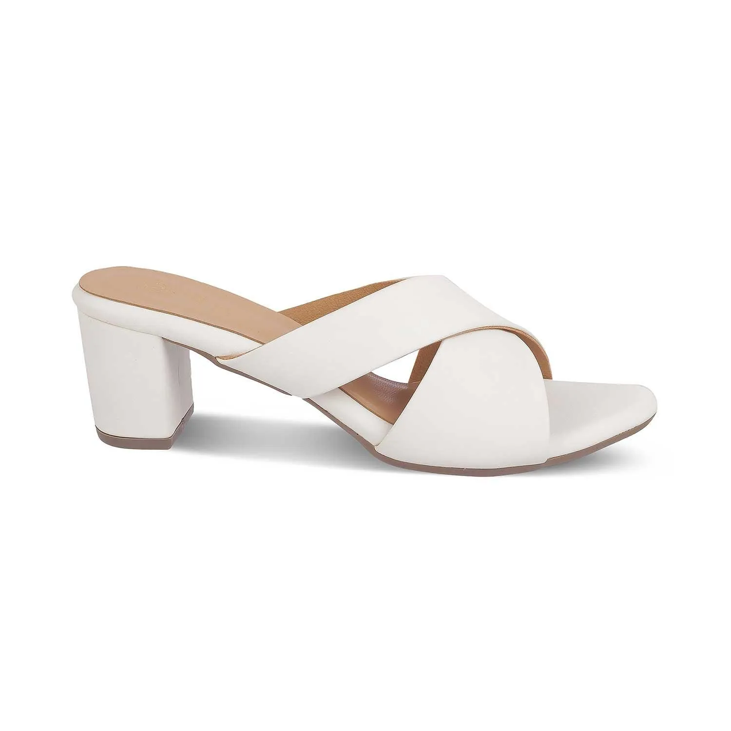 The Lisburn White Women's Dress Block Heel Sandals Tresmode