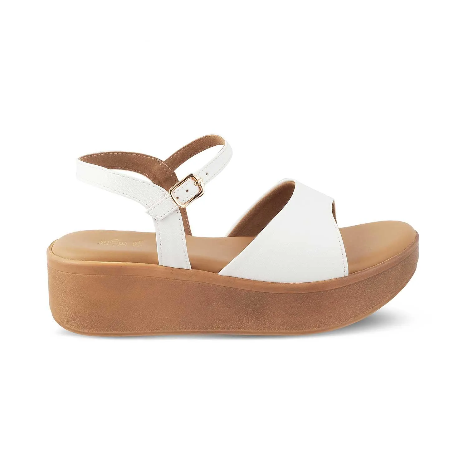 The Sinhere White Women's Dress Platform Wedge Sandals Tresmode