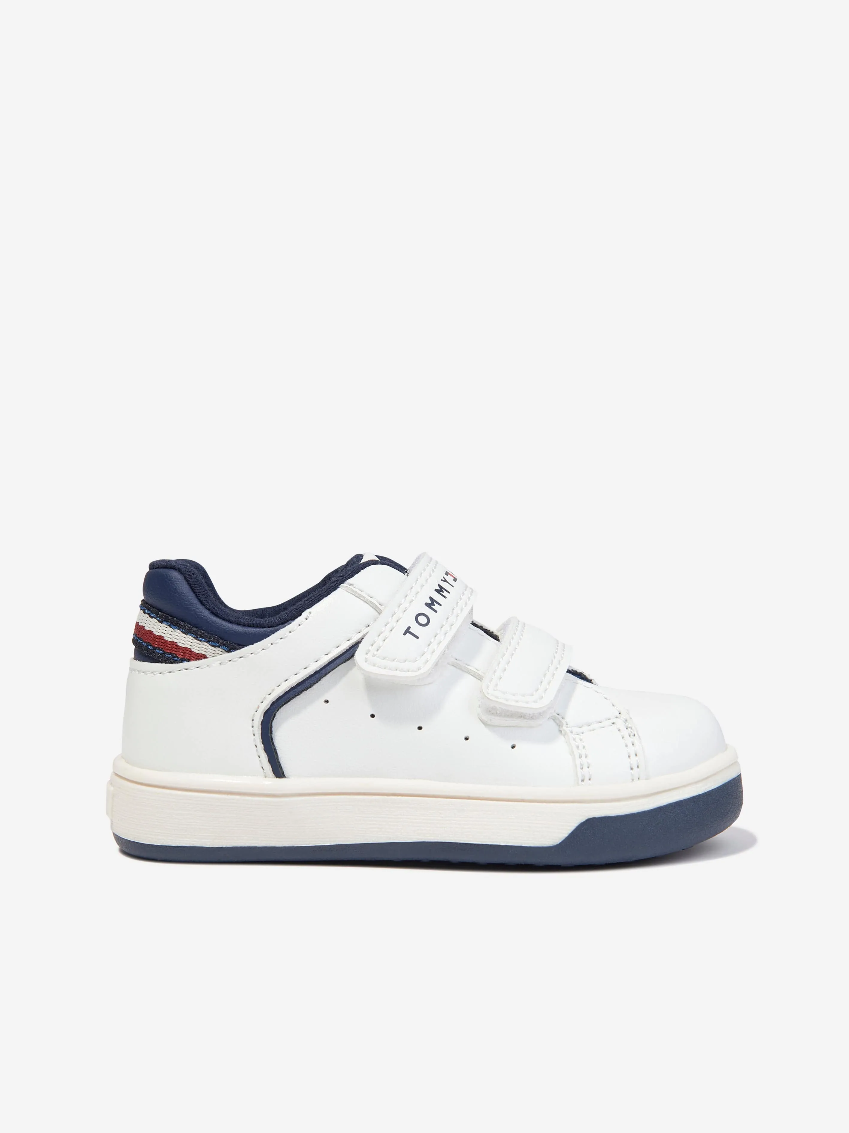 Tommy Hilfiger Boys Low Cut Velcro Trainers in White