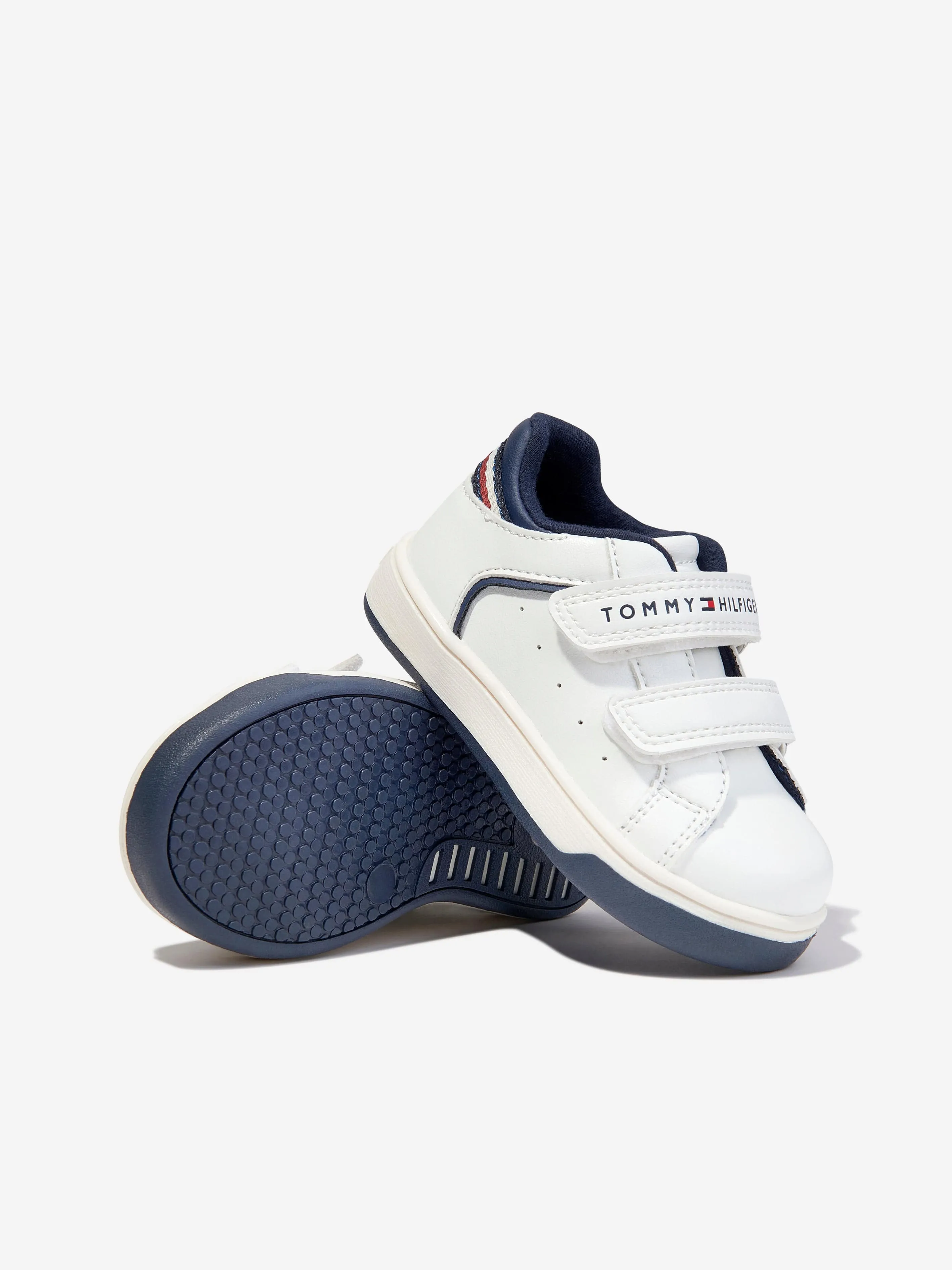 Tommy Hilfiger Boys Low Cut Velcro Trainers in White