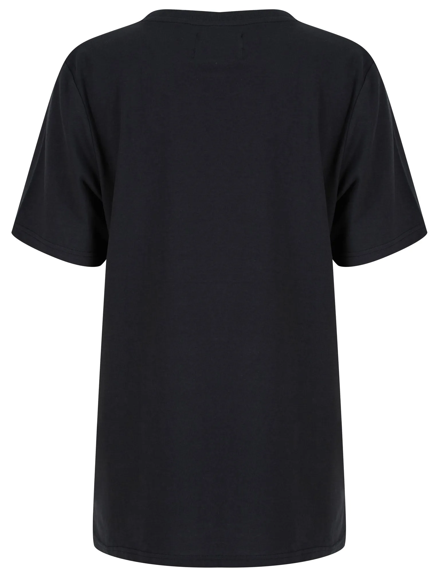 Valentina Sequin Motif Cotton Jersey T-Shirt in Jet Black - Tokyo Laundry