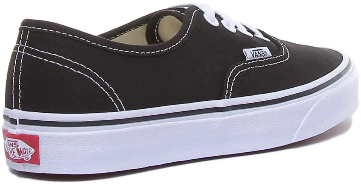 Vans Classic Authentic In Black White For Women