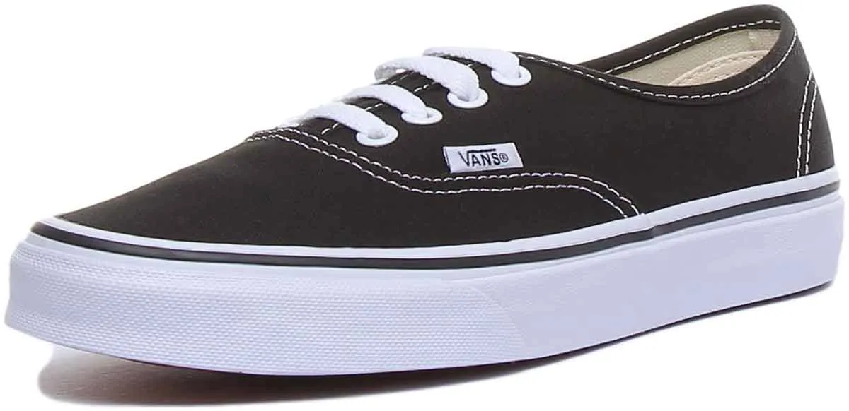 Vans Classic Authentic In Black White For Women