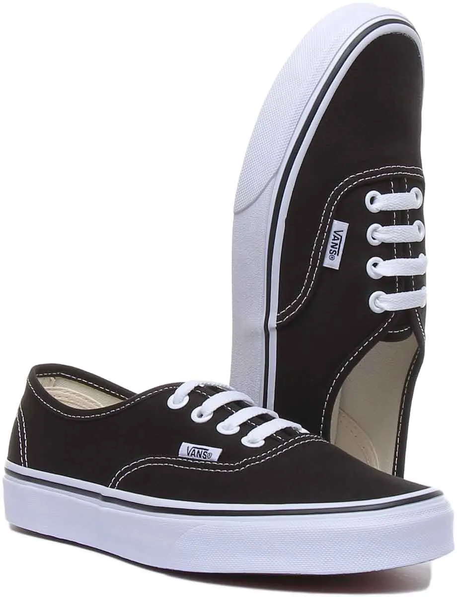 Vans Classic Authentic In Black White For Women