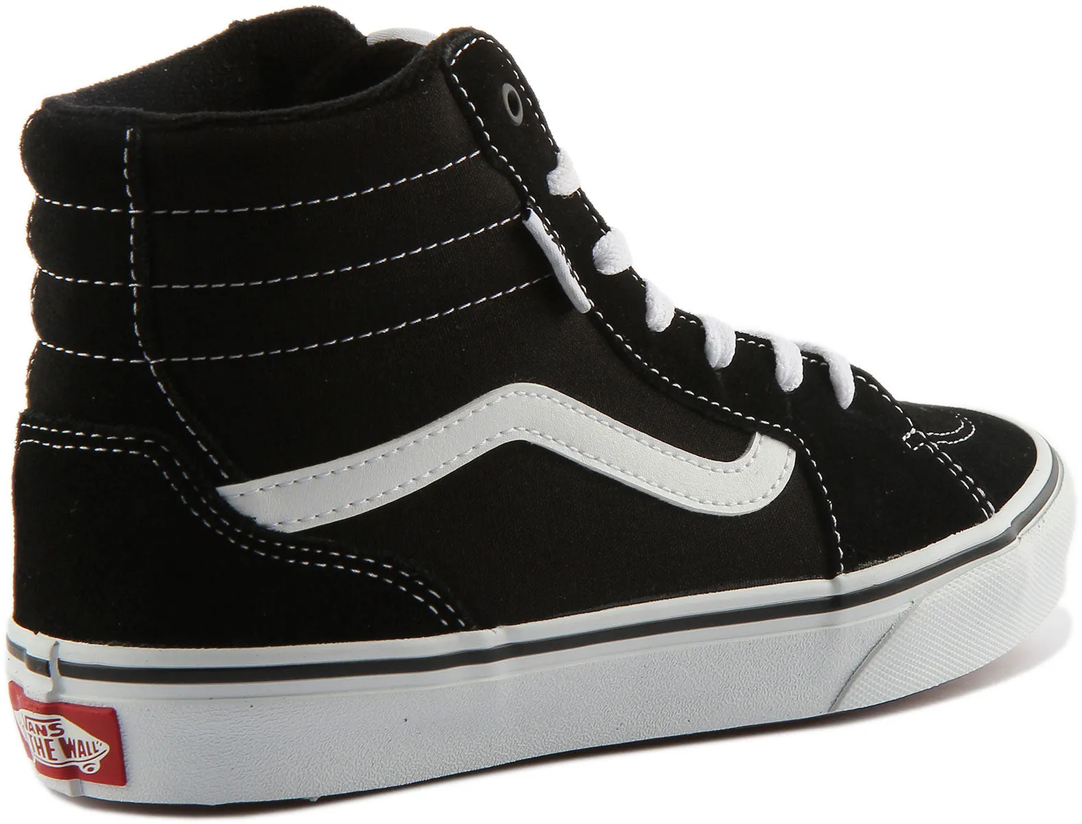 Vans Filmore Hi In Black White For Junior