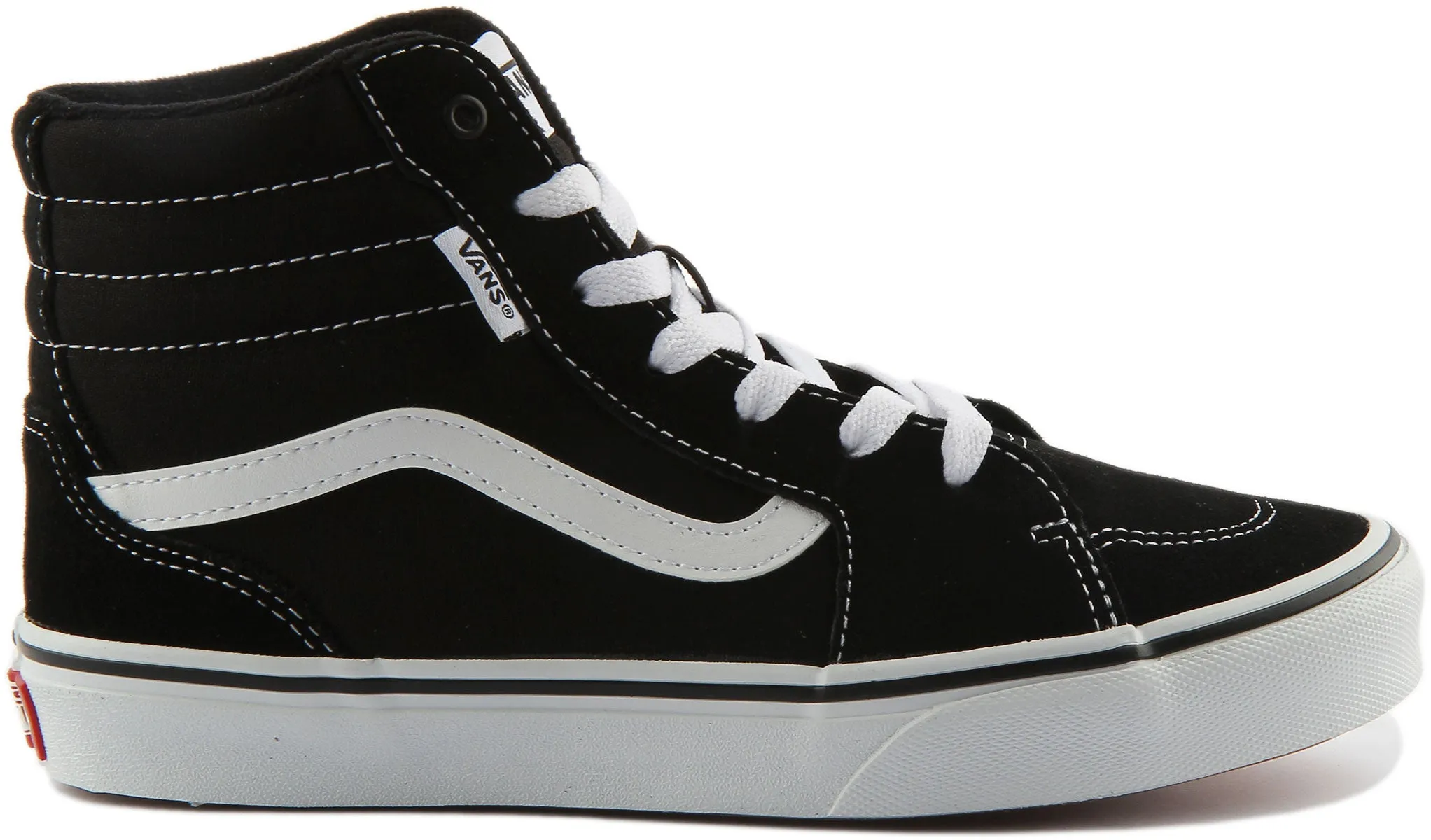 Vans Filmore Hi In Black White For Junior