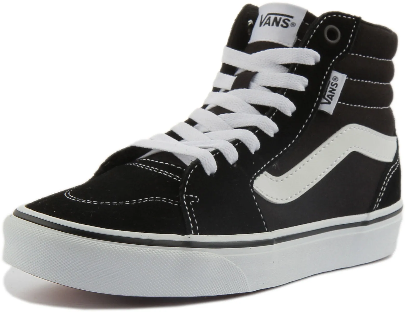 Vans Filmore High Top In Black White For Women