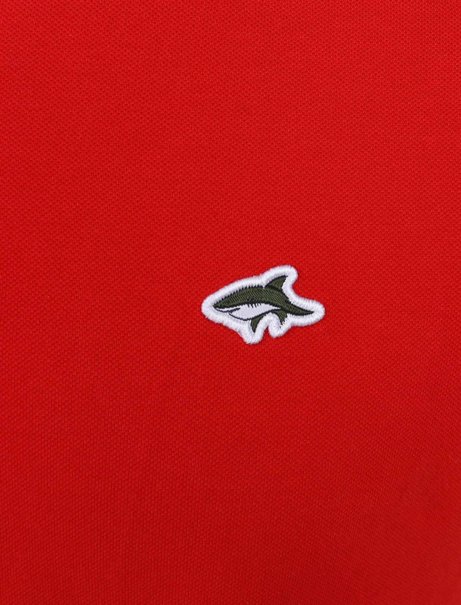 Waterloo Cotton Pique Polo Shirt with Tipping In Scarlet Sage - Le Shark