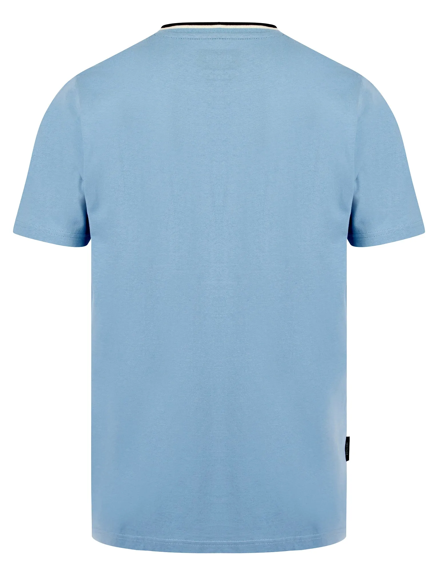 Westport Cotton Jersey Crew Neck Ringer T-Shirt in Blue Bell - Kensington Eastside