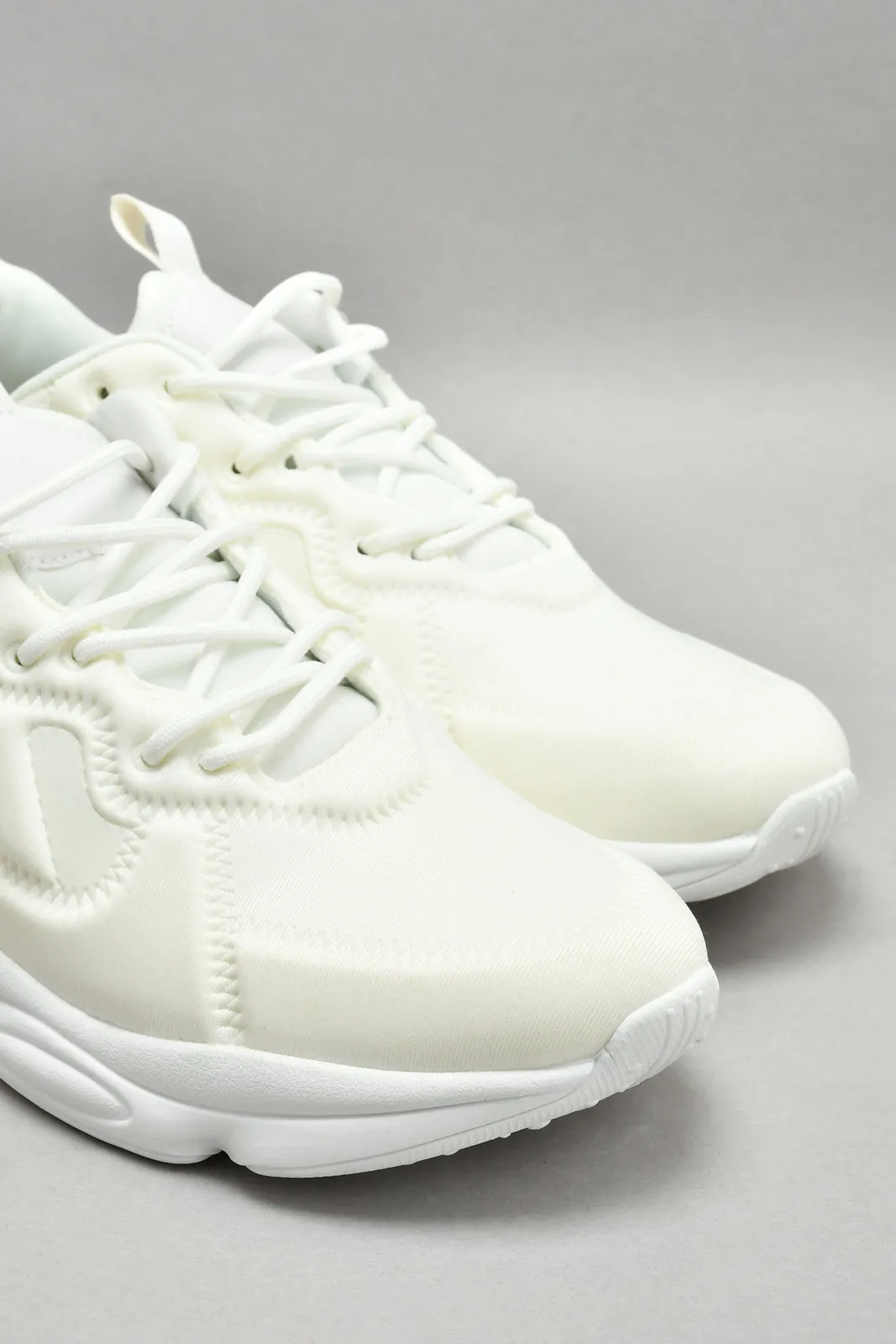 White Padded Sneaker