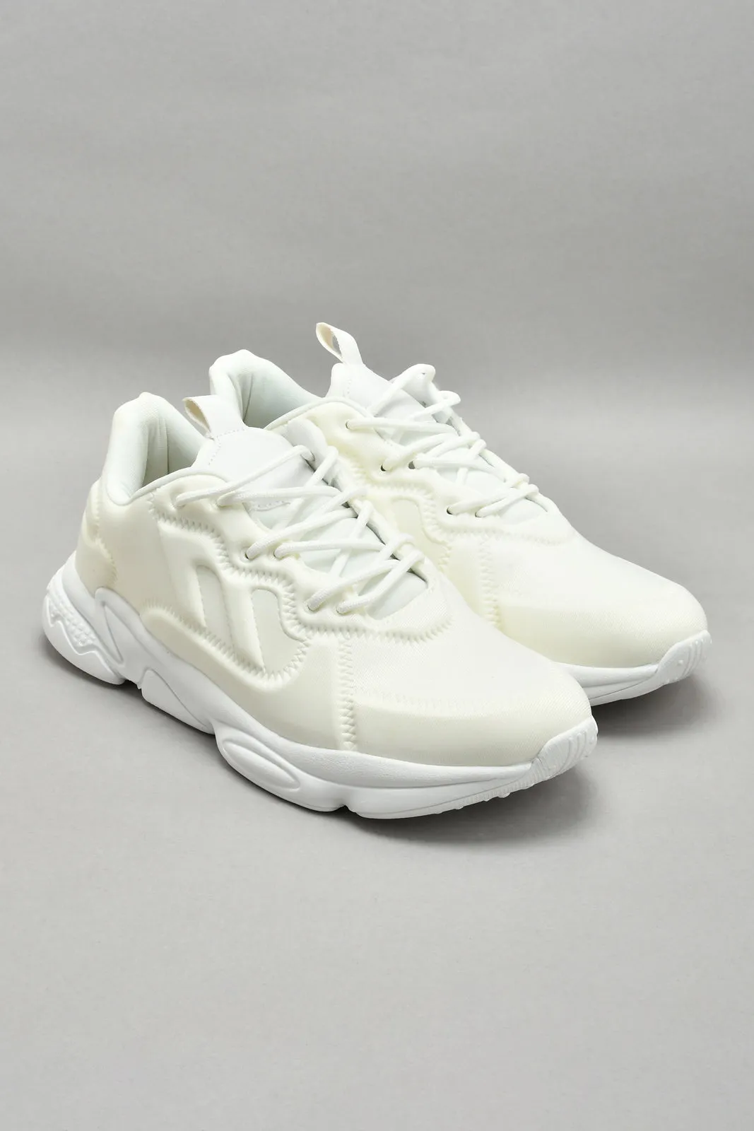 White Padded Sneaker