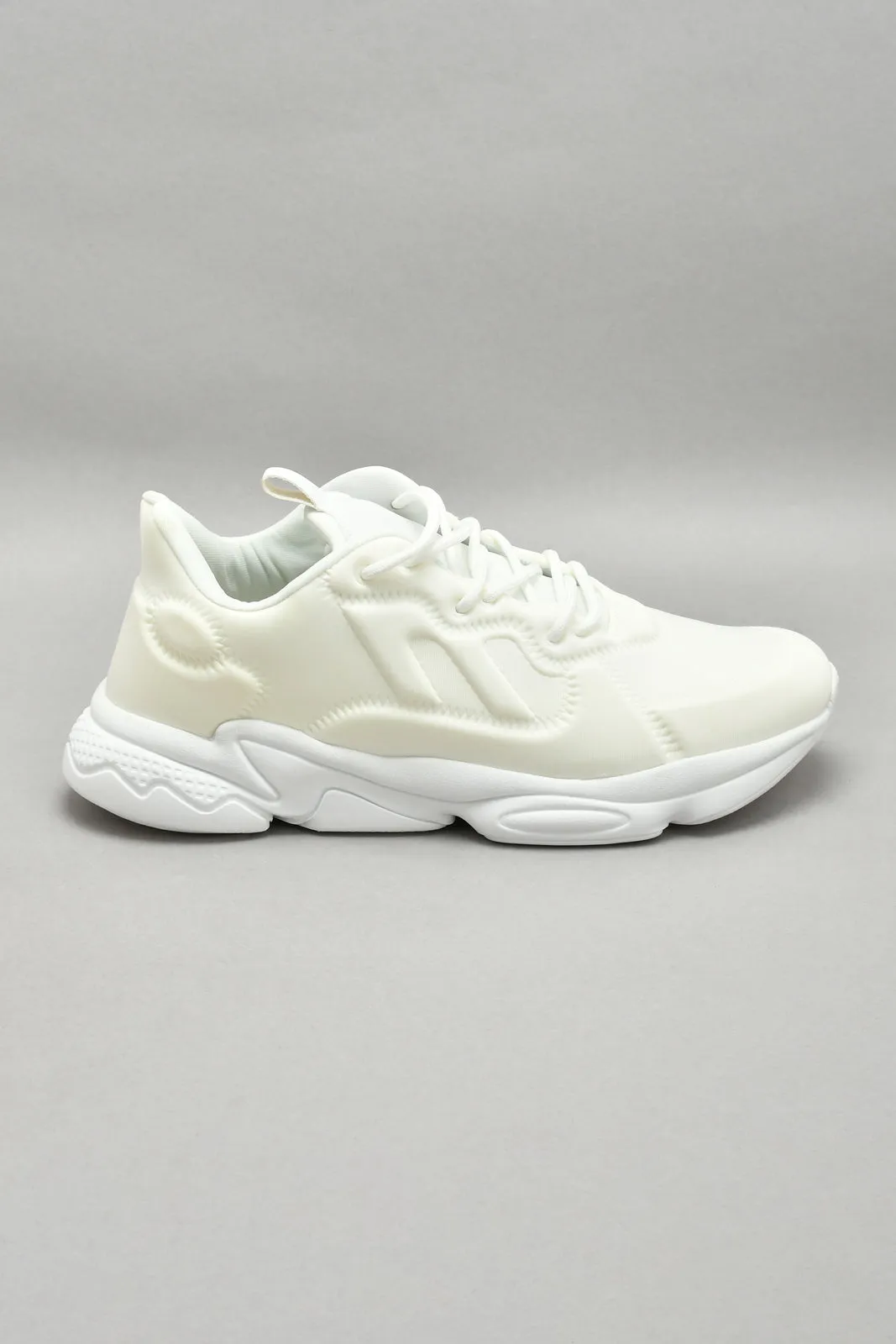 White Padded Sneaker