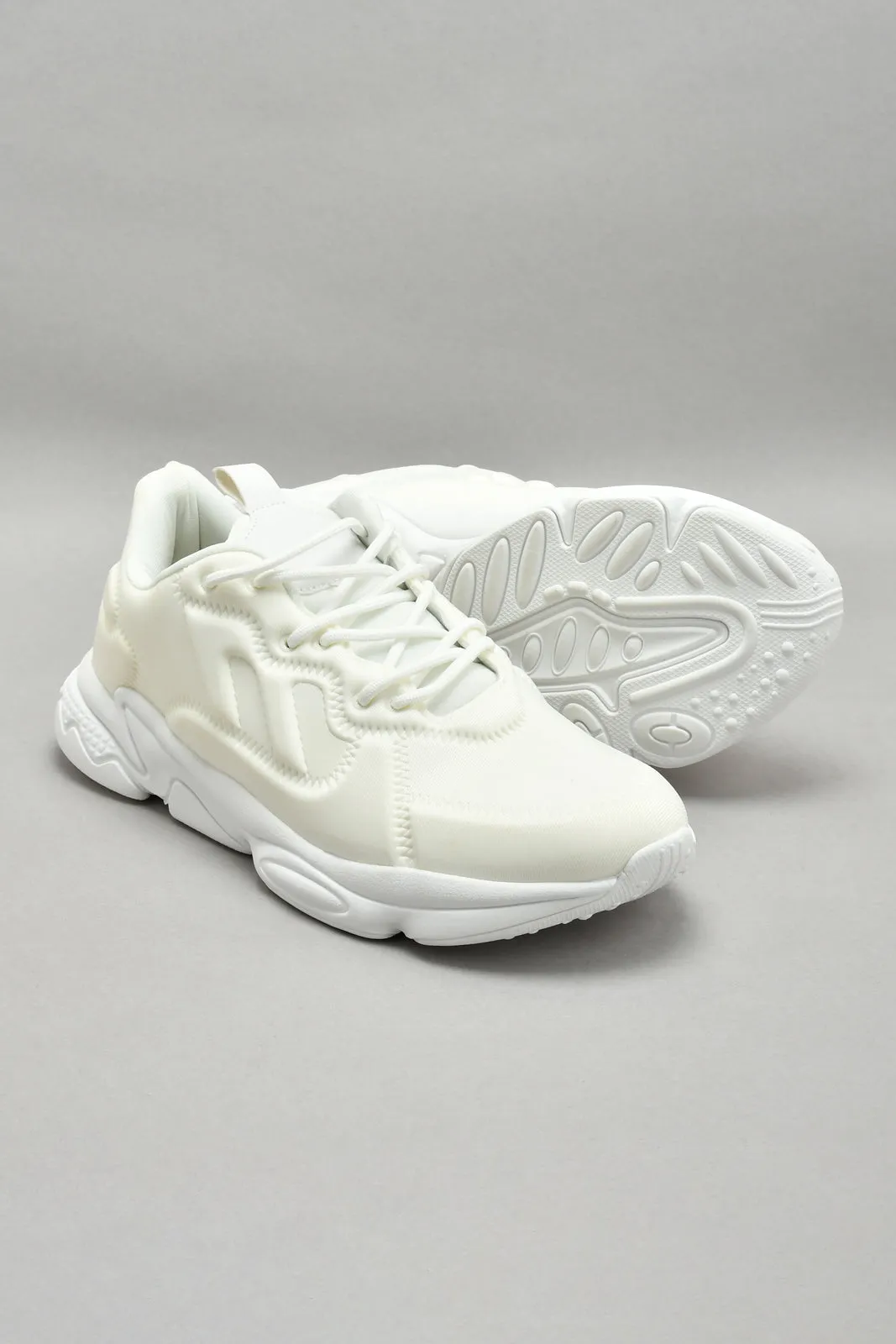 White Padded Sneaker