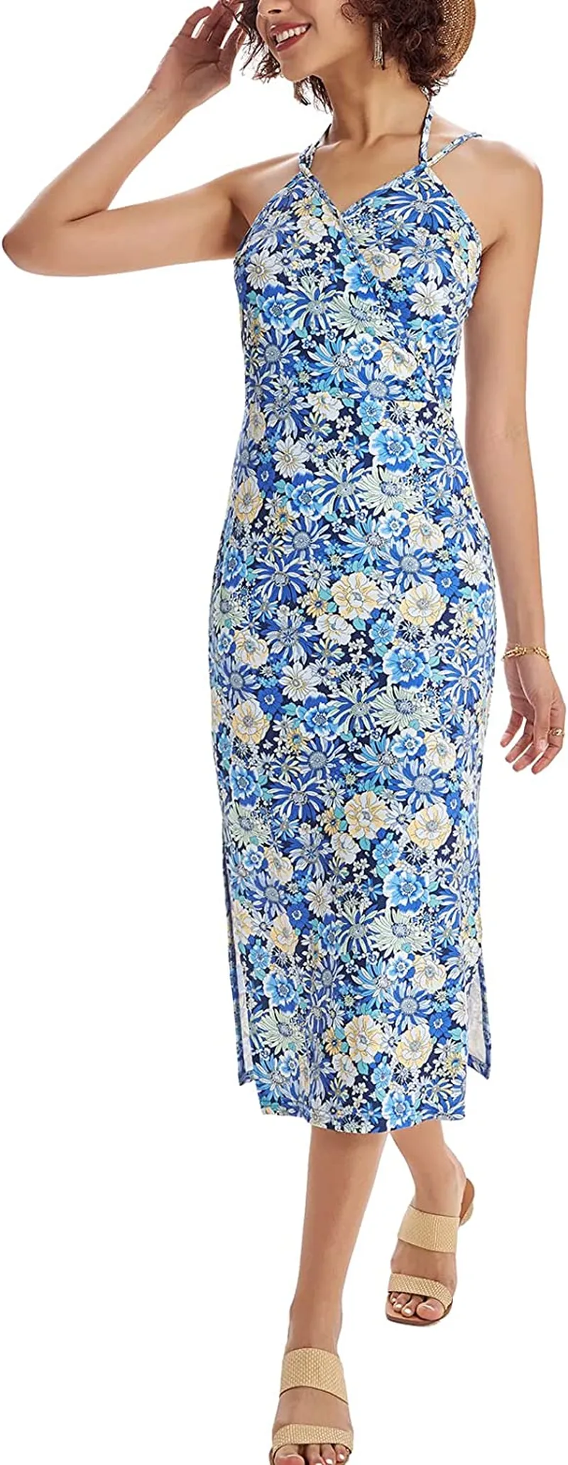 Women's Casual Sleeveless Floral Print Dress