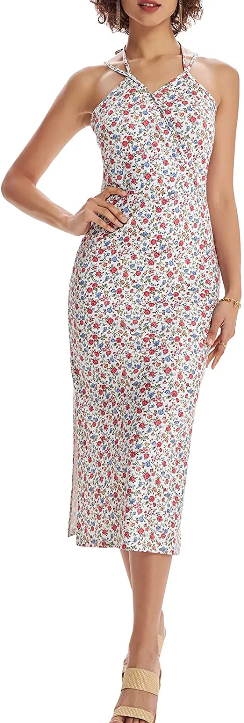 Women's Casual Sleeveless Floral Print Dress