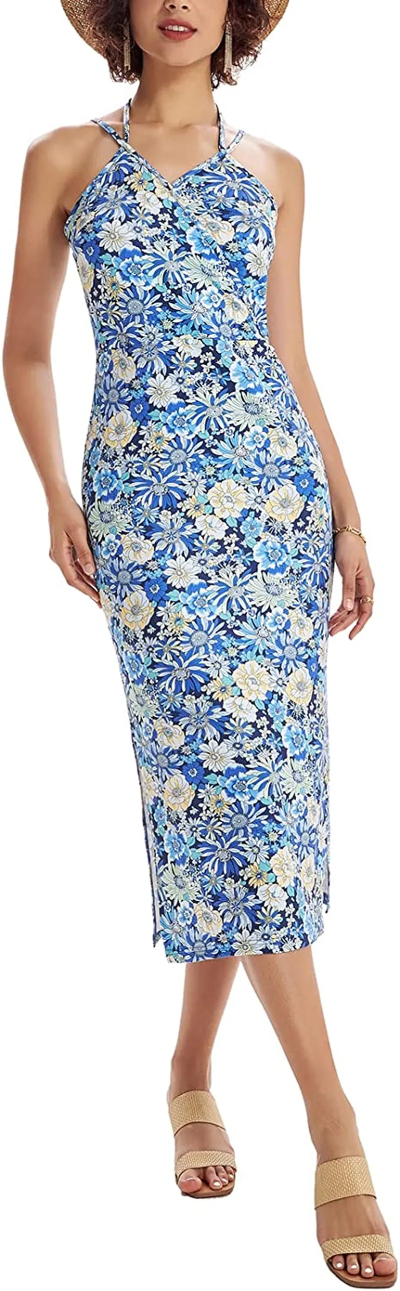 Women's Casual Sleeveless Floral Print Dress