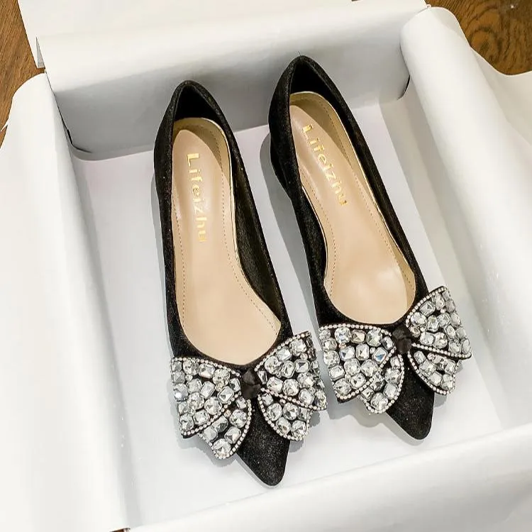 Women's Luxury Crystal Bowknot High Heels