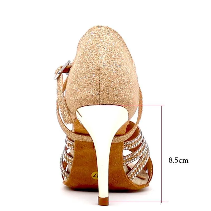 Women's Sparkling Glitter Customized Heel Latin Shoes/Salsa Shoes/Ballroom Dance Shoes